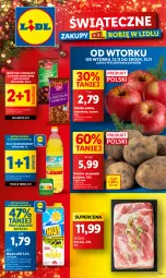 Gazetka promocyjna Lidl - GAZETKA - Gazetka - ważna od 13.11 do 13.11.2024 - strona 1 - produkty: Sok, Gra, Ziemniaki, Wazon, Boczek, Olej słonecznikowy, Olej, Jabłka, Mleko, LG