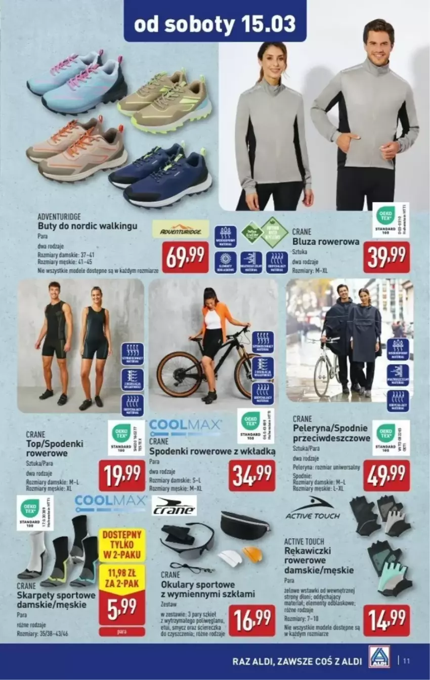 Gazetka promocyjna Aldi - ważna 12.03 do 15.03.2025 - strona 3 - produkty: Bluza, Buty, Gra, Karp, Olma, Por, Rower, Smycz, Spodnie, Sport, Top