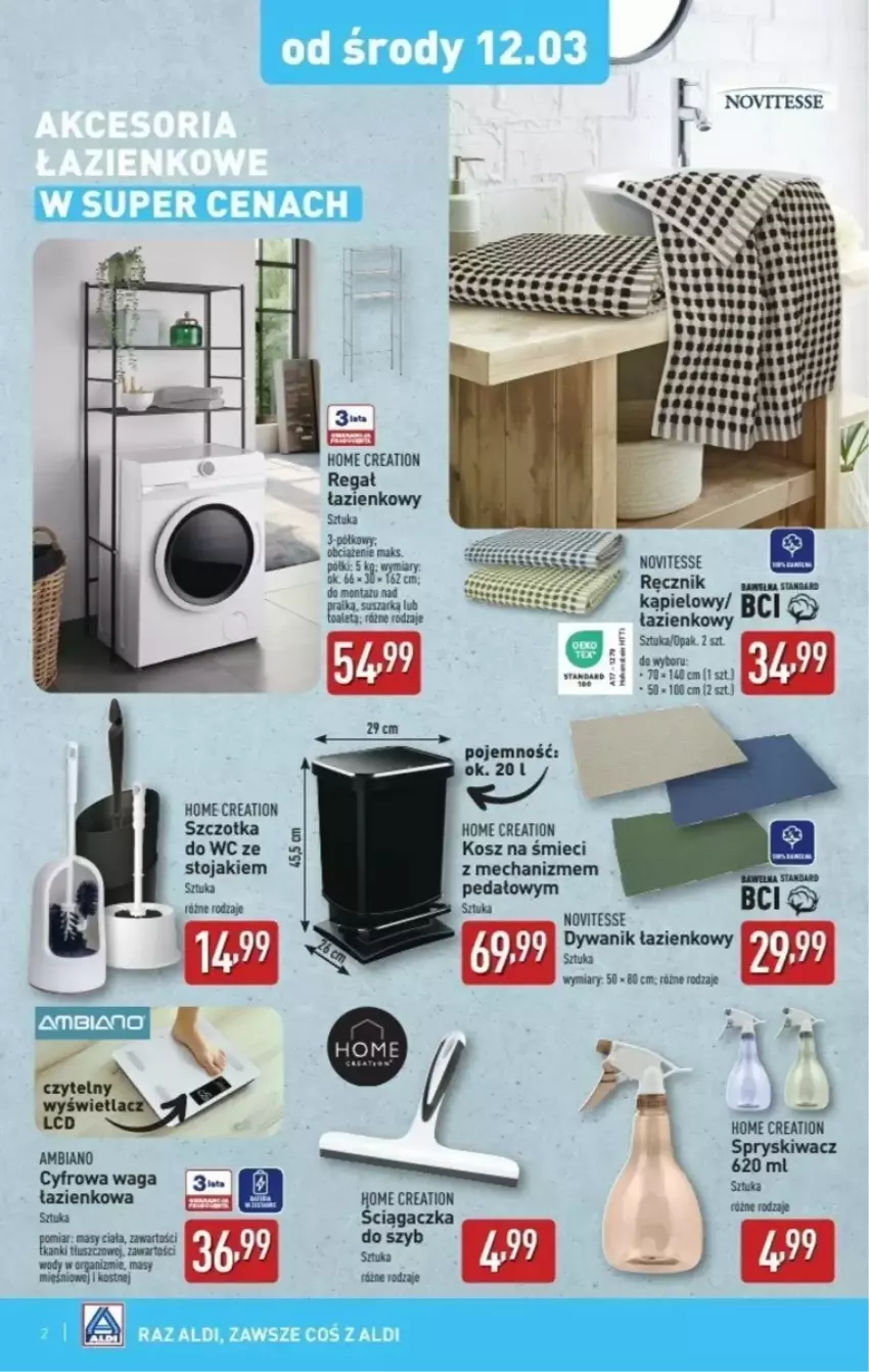 Gazetka promocyjna Aldi - ważna 12.03 do 15.03.2025 - strona 6 - produkty: Kosz, Paleta, Regał, Stojak, Szczotka, Waga, Wełna