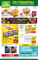Gazetka promocyjna Stokrotka - Supermarket - Gazetka - ważna od 01.03 do 01.03.2023 - strona 1 - produkty: Piec, Kurczak, Warzywa, Por, Gra, Filet z piersi kurczaka, Cukier, Brit, Kawa mielona, Kawa, Mlekovita, Lack, Lavazza, Owoce, Herbata, Masło, Mięso, Mleko