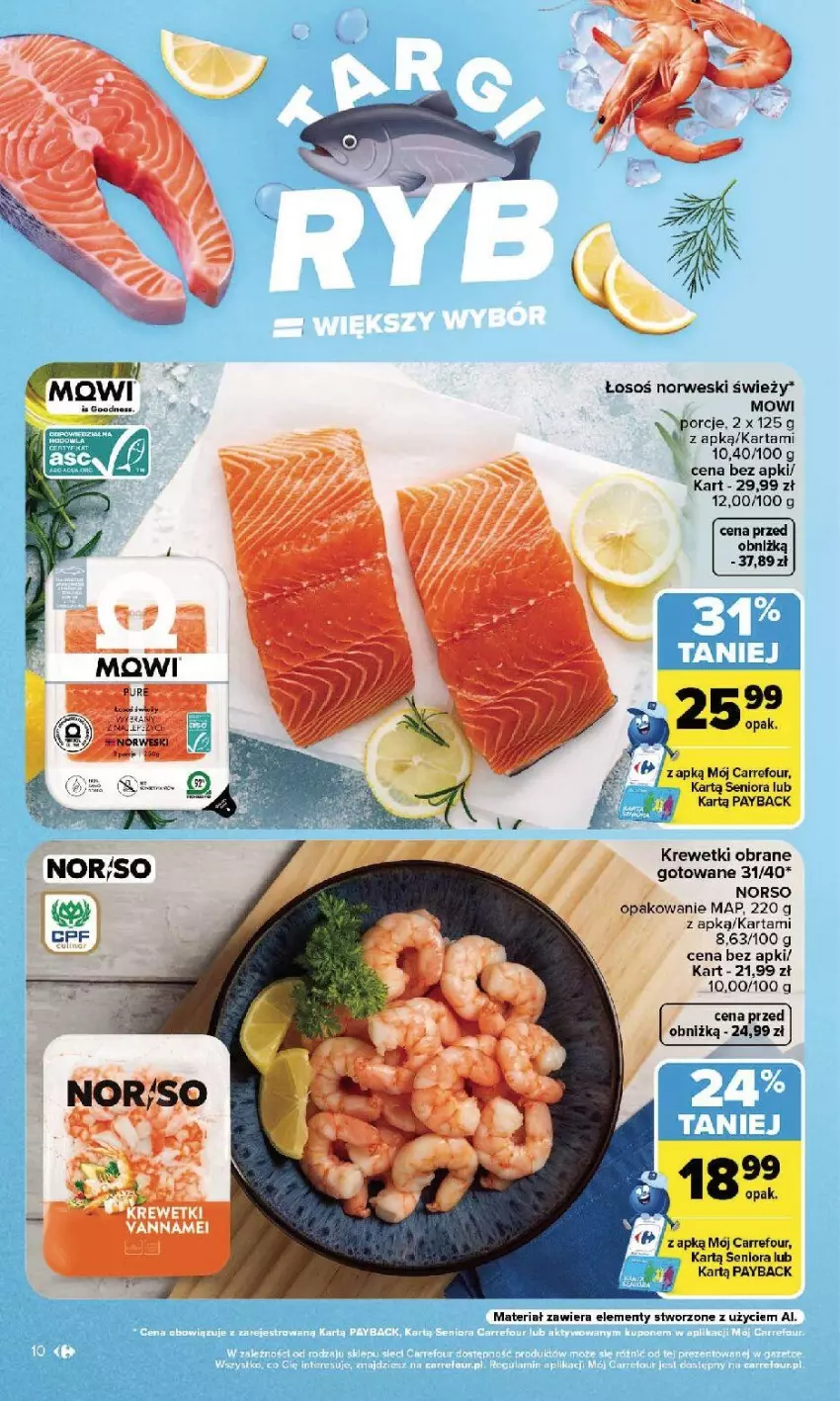 Gazetka promocyjna Carrefour - Gazetka Carrefour, Market w SUMIE najlepszy, od poniedziałku - ważna 17.08 do 22.08.2026 - strona 12 - produkty: Gin, Krewetki, Por, Tera