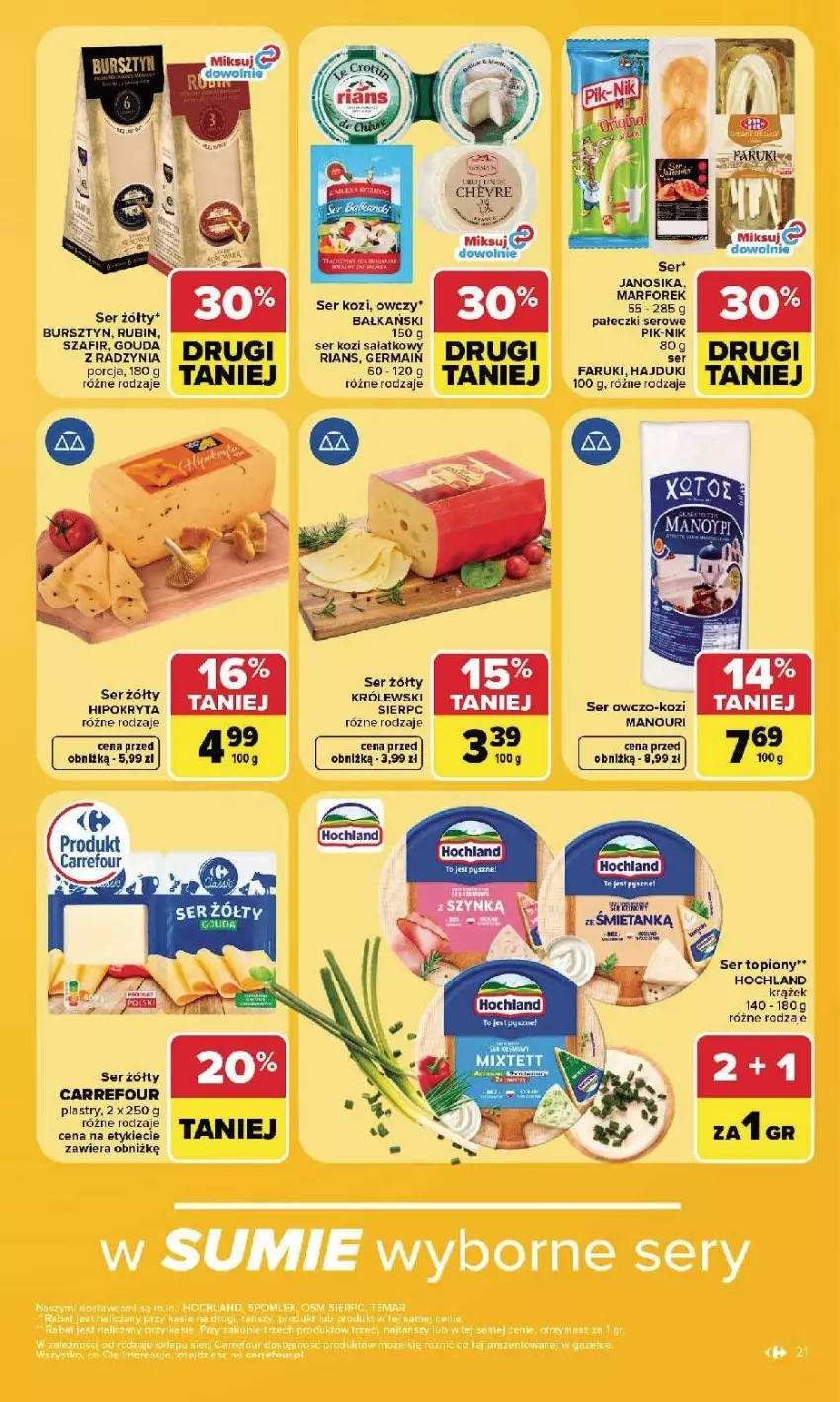 Gazetka promocyjna Carrefour - Gazetka Carrefour, Market w SUMIE najlepszy, od poniedziałku - ważna 17.08 do 22.08.2026 - strona 23 - produkty: Bursztyn, Hochland, Rubin, Ser, Ser kozi, Top