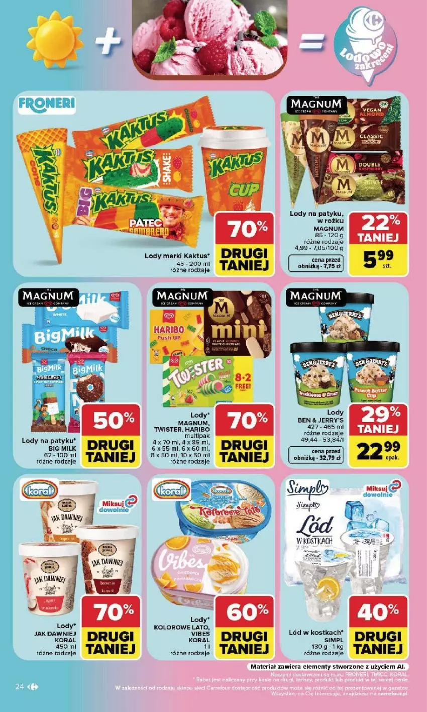 Gazetka promocyjna Carrefour - Gazetka Carrefour, Market w SUMIE najlepszy, od poniedziałku - ważna 17.08 do 22.08.2026 - strona 26 - produkty: Haribo, Kaktus, Lody