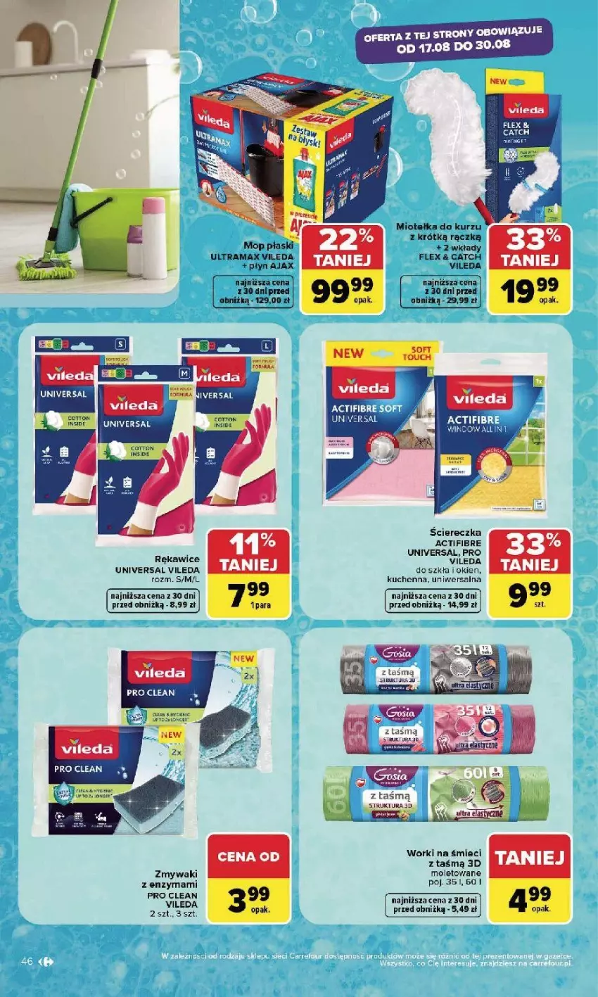 Gazetka promocyjna Carrefour - Gazetka Carrefour, Market w SUMIE najlepszy, od poniedziałku - ważna 17.08 do 22.08.2026 - strona 48 - produkty: Ajax, Chia, Rama, Vileda