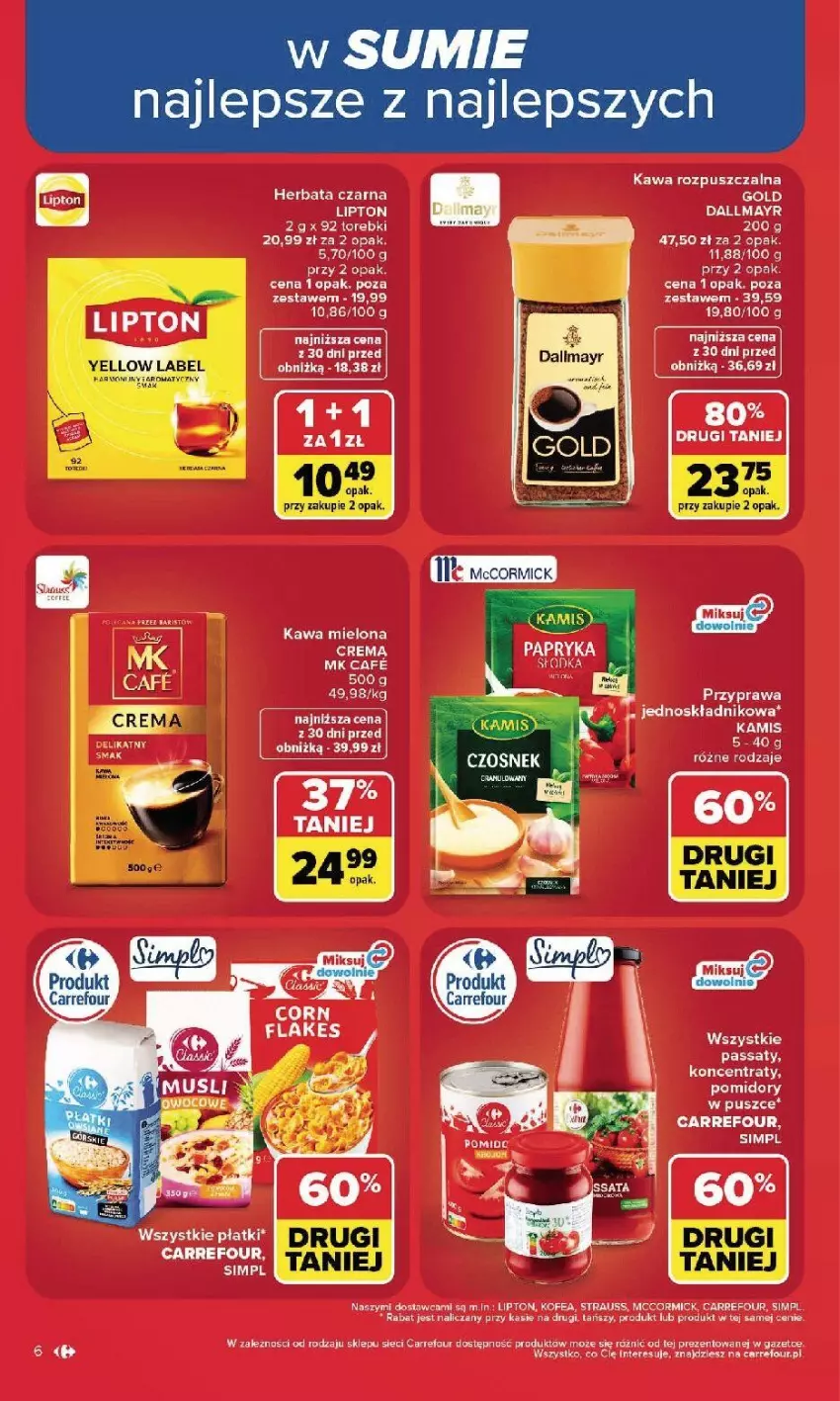 Gazetka promocyjna Carrefour - Gazetka Carrefour, Market w SUMIE najlepszy, od poniedziałku - ważna 17.08 do 22.08.2026 - strona 8 - produkty: Fa, Lipton, Wasa