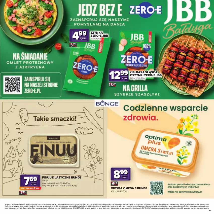 Gazetka promocyjna Stokrotka - Katalog Kulinarny! - ważna 20.08 do 02.09.2026 - strona 15 - produkty: Finuu, Kiełbasa, Mięso, Optima, Owoce, Szynka, Warzywa