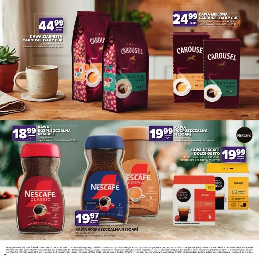 Gazetka promocyjna Stokrotka - Katalog Kulinarny! - ważna 20.08 do 02.09.2026 - strona 18 - produkty: Dolce Gusto, Kawa, Kawa rozpuszczalna, Kawa ziarnista, Mięso, Nescafé, Owoce, Warzywa
