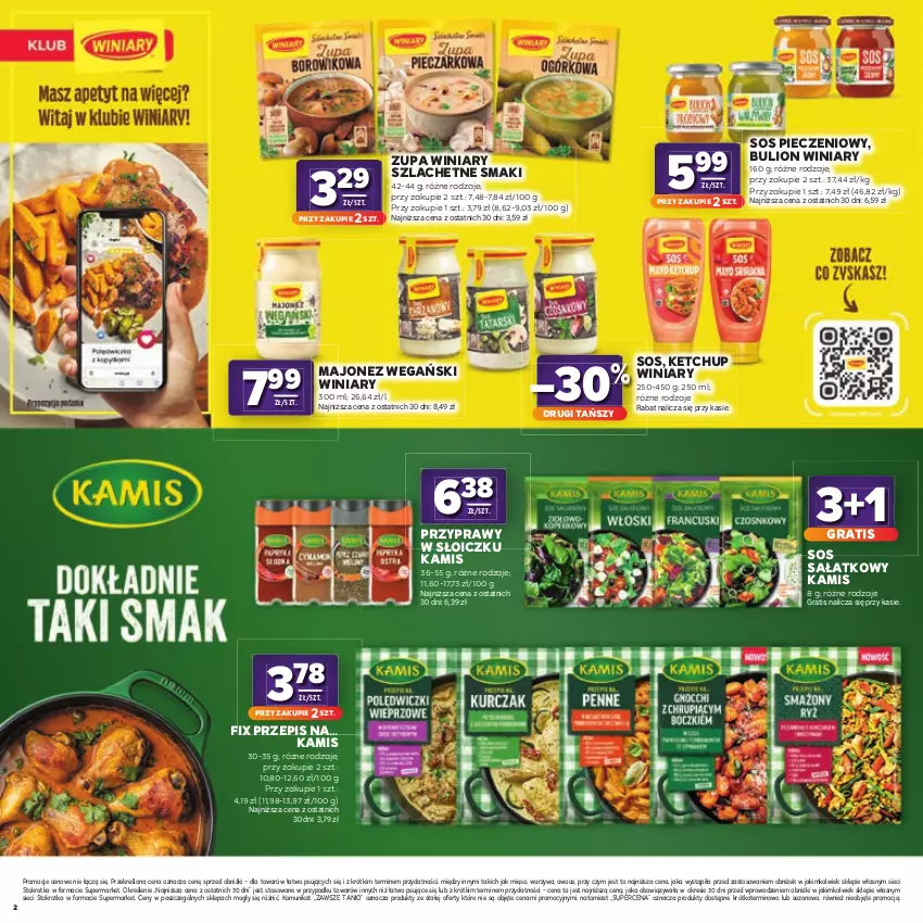 Gazetka promocyjna Stokrotka - Katalog Kulinarny! - ważna 20.08 do 02.09.2026 - strona 2 - produkty: Bulion, Gra, Kamis, Ketchup, Lion, Majonez, Mięso, Owoce, Piec, Przyprawy, Sałat, Sos, Sos pieczeniowy, Warzywa, Winiary, Zupa