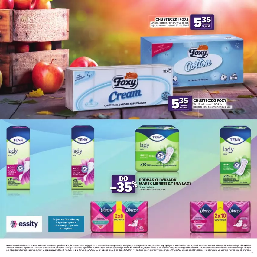 Gazetka promocyjna Stokrotka - Katalog Kulinarny! - ważna 20.08 do 02.09.2026 - strona 27 - produkty: Chusteczki, Foxy, Mięso, Owoce, Podpaski, Warzywa, Wkładki