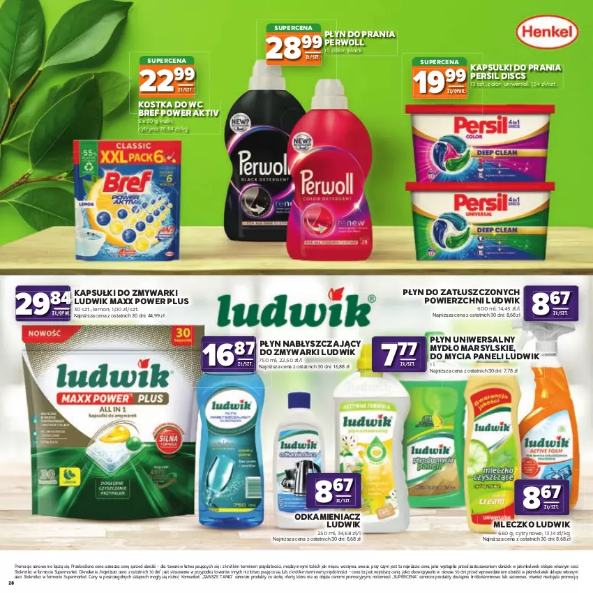 Gazetka promocyjna Stokrotka - Katalog Kulinarny! - ważna 20.08 do 02.09.2026 - strona 28 - produkty: Bref, Kapsułki do prania, Kostka do wc, Lack, Ludwik, Mars, Mięso, Mleczko, Mydło, Odkamieniacz, Owoce, Persil, Perwoll, Płyn do prania, Warzywa, Zmywarki