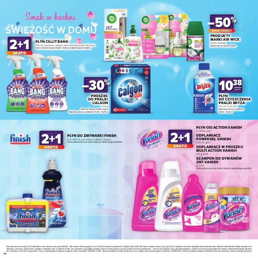 Gazetka promocyjna Stokrotka - Katalog Kulinarny! - ważna 20.08 do 02.09.2026 - strona 30 - produkty: Air Wick, Bryza, Calgon, Cillit Bang, Dywan, Finish, Gra, LG, Mięso, Odplamiacz, Owoce, Pralki, Szampon, Vanish, Warzywa, Zmywarki