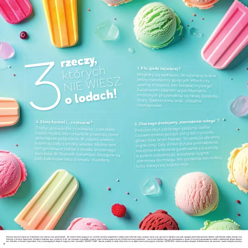 Gazetka promocyjna Stokrotka - Katalog Kulinarny! - ważna 20.08 do 02.09.2026 - strona 6 - produkty: Beko, Cheddar, Czekolada, Kurczak, Lody, Mięso, Owoce, Warzywa, Wasa