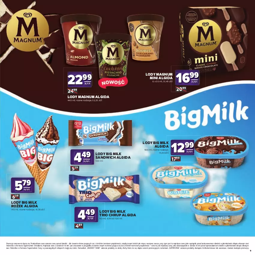 Gazetka promocyjna Stokrotka - Katalog Kulinarny! - ważna 20.08 do 02.09.2026 - strona 9 - produkty: Algida, Big Milk, LG, Lody, Mięso, Owoce, Warzywa