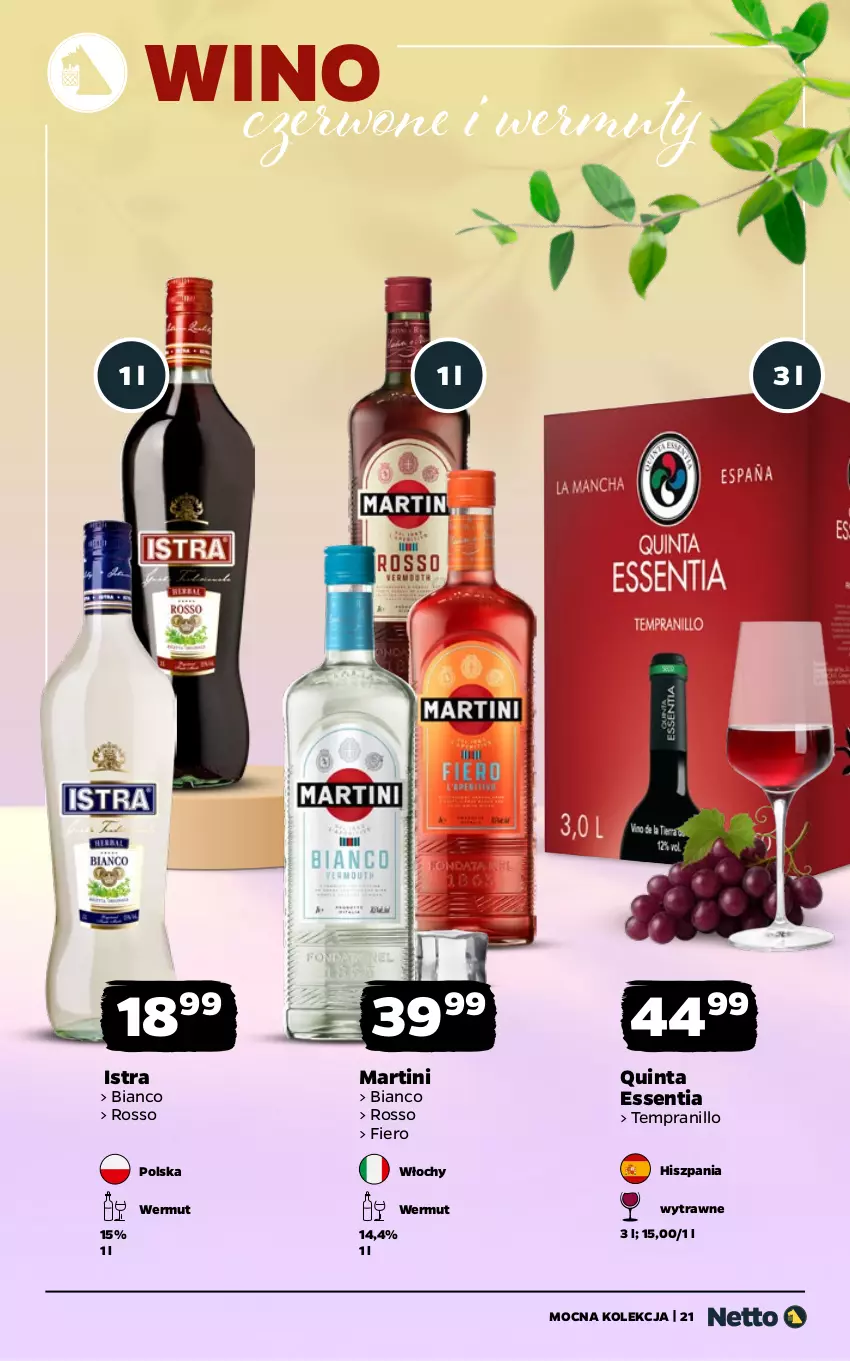 Gazetka promocyjna Netto - Alkohole - Mocne - ważna 25.05 do 06.06.2026 - strona 21 - produkty: Martini, Wino, Wino czerwone