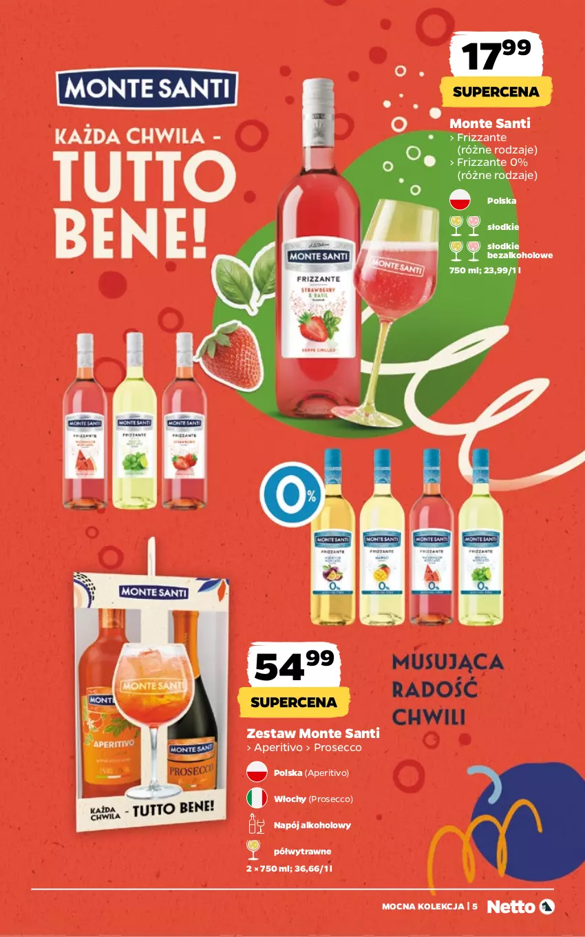 Gazetka promocyjna Netto - Alkohole - Mocne - ważna 25.05 do 06.06.2026 - strona 5 - produkty: Monte, Monte Santi, Napój, Prosecco