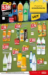 Gazetka promocyjna Topaz - Gazetka - Gazetka - ważna od 19.01 do 19.01.2022 - strona 15 - produkty: Top, Sok, Gin, Inka, Coca-Cola, Pepsi, Wosana, Woda, Hortex