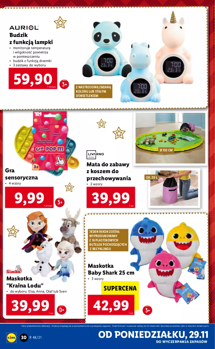 Gazetka promocyjna Lidl - GAZETKA - ważna 29.11 do 05.12.2021 - strona 30 - produkty: Budzik, Gra, Kosz, LG, Monitor