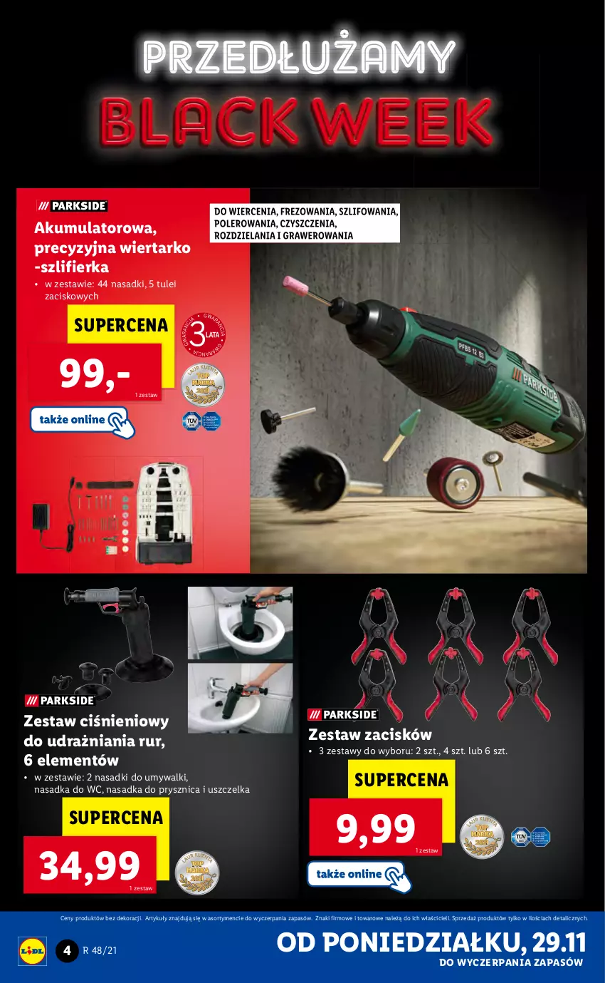 Gazetka promocyjna Lidl - GAZETKA - ważna 29.11 do 05.12.2021 - strona 4 - produkty: Akumulator, Gra, Szlifierka
