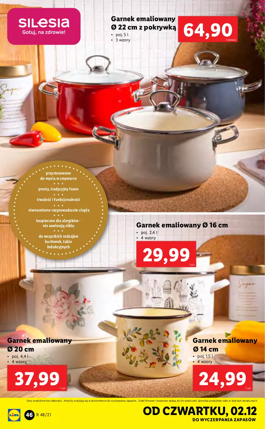 Gazetka promocyjna Lidl - GAZETKA - ważna 29.11 do 05.12.2021 - strona 46 - produkty: Fa, Garnek, Piec