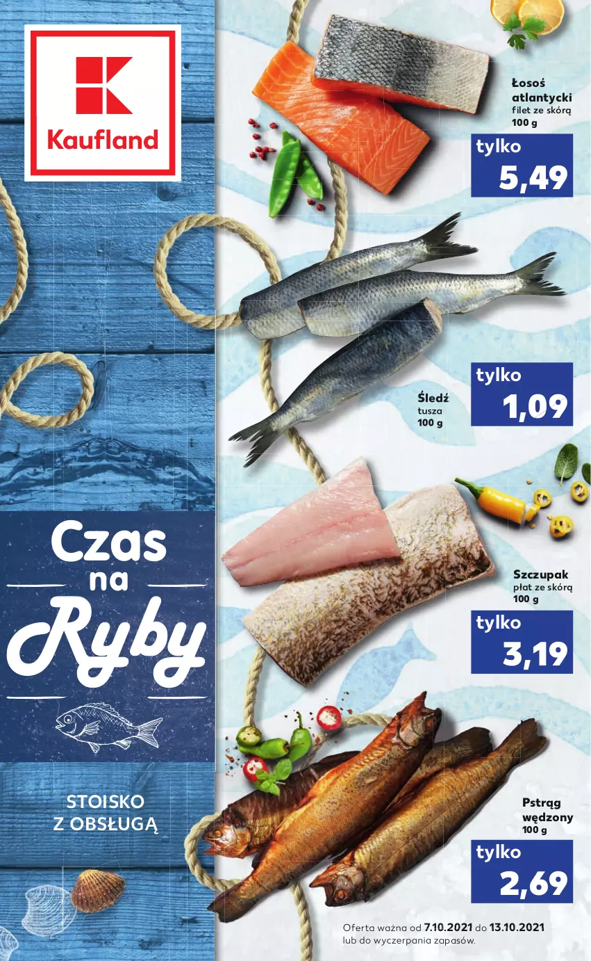 Gazetka promocyjna Kaufland - RYBY - ważna 07.10 do 13.10.2021 - strona 1 - produkty: Pstrąg, Pstrąg wędzony, Tusz, Zupa