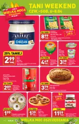 Gazetka promocyjna Aldi - Pełen katalog - Gazetka - ważna od 08.04 do 08.04.2023 - strona 18 - produkty: Chrzan, Nutella, Krakus, Ser, Hofburger, Zott, Chleb wieloziarnisty, Serek, Burger, Ferrero, Chleb, Pomidory