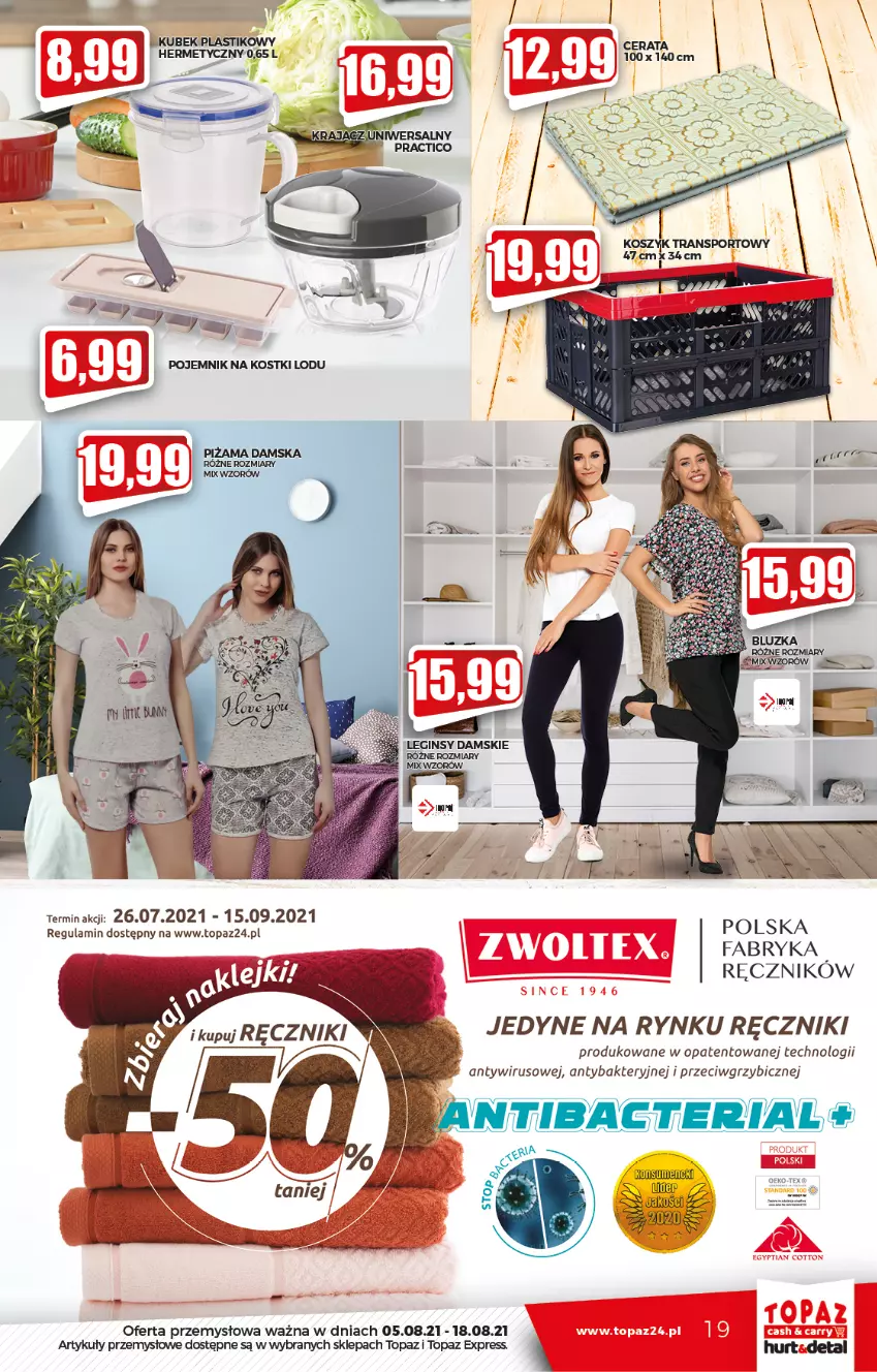 Gazetka promocyjna Topaz - Gazetka - ważna 05.08 do 11.08.2021 - strona 19 - produkty: BIC, Fa, Gin, Kubek, Ręcznik, Top