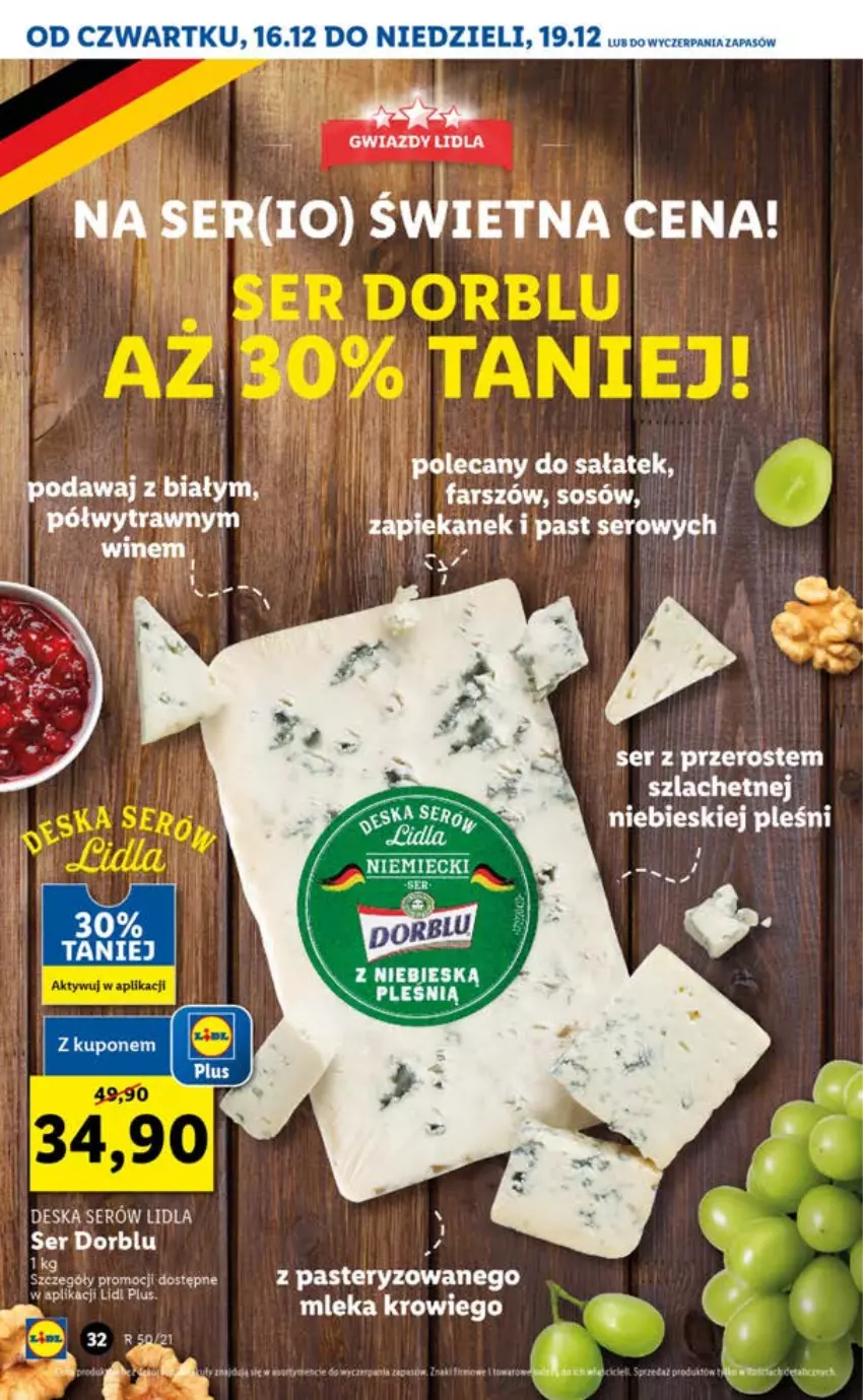 Gazetka promocyjna Lidl - GAZETKA OD 16.12 DO 19.12 - ważna 16.12 do 19.12.2021 - strona 32 - produkty: Deska serów, Fa, Sałat, Ser, Sos