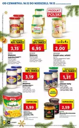 Gazetka promocyjna Lidl - GAZETKA OD 16.12 DO 19.12 - Gazetka - ważna od 19.12 do 19.12.2021 - strona 50 - produkty: Chrzan, Majonez, Mus, Bonduelle, Oleo, Ocet, Kukurydza, Musztarda