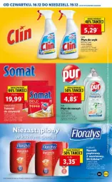 Gazetka promocyjna Lidl - GAZETKA OD 16.12 DO 19.12 - Gazetka - ważna od 19.12 do 19.12.2021 - strona 61 - produkty: Clin, Ręcznik, Flora, Płyn do szyb