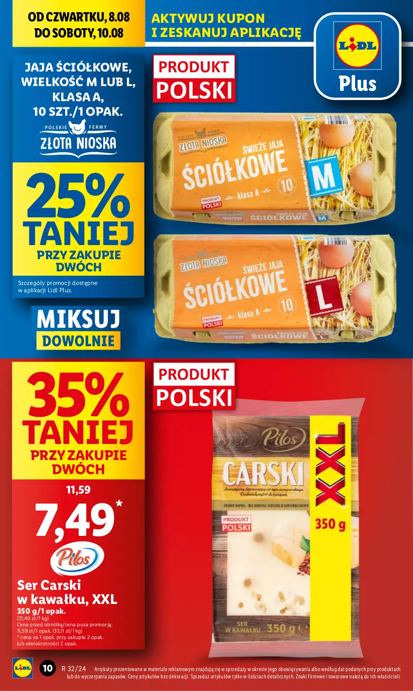 Gazetka promocyjna Lidl - GAZETKA - ważna 08.08 do 10.08.2024 - strona 10 - produkty: Cars, Jaja, Kawa, Ser