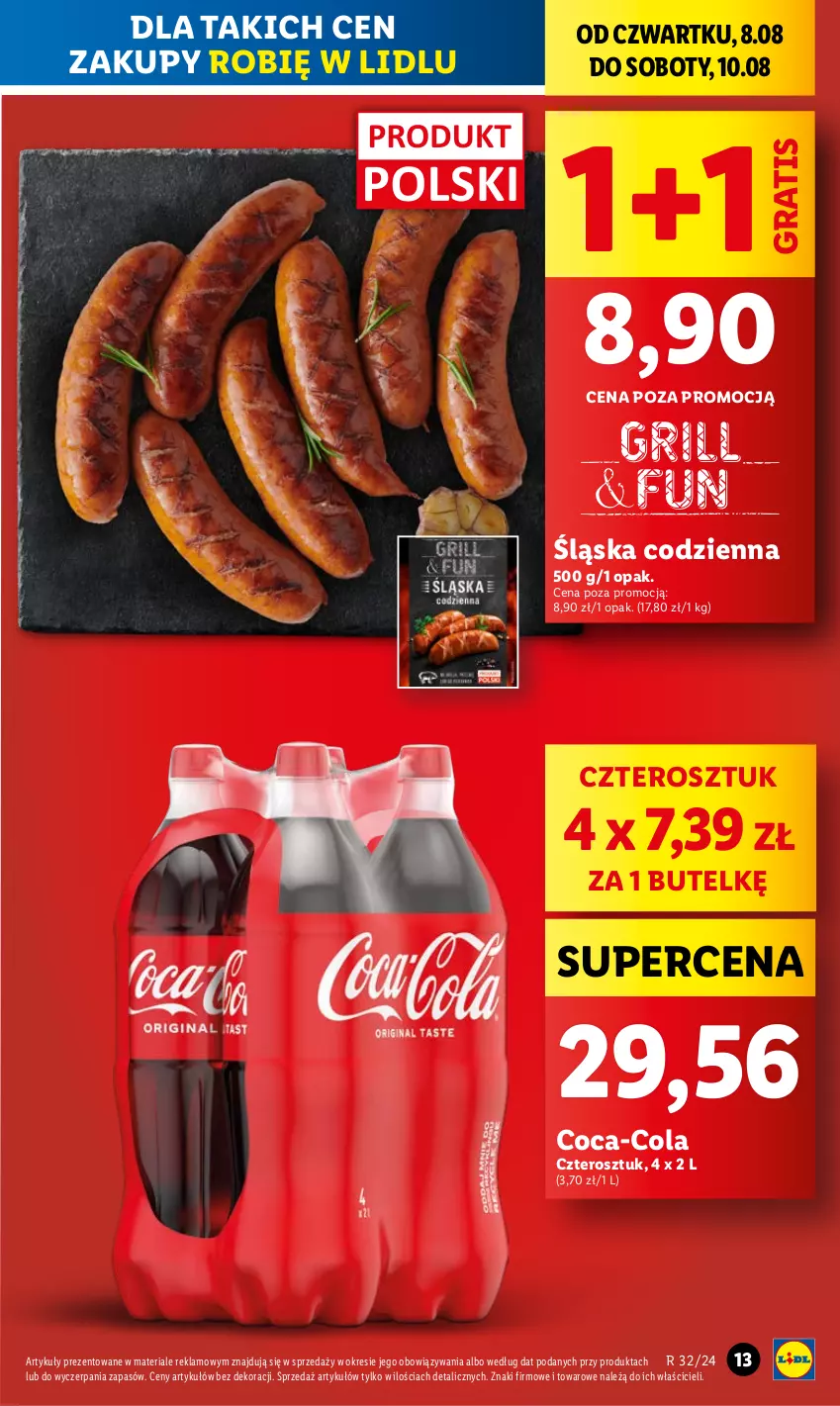 Gazetka promocyjna Lidl - GAZETKA - ważna 08.08 do 10.08.2024 - strona 13 - produkty: Coca-Cola, Gra