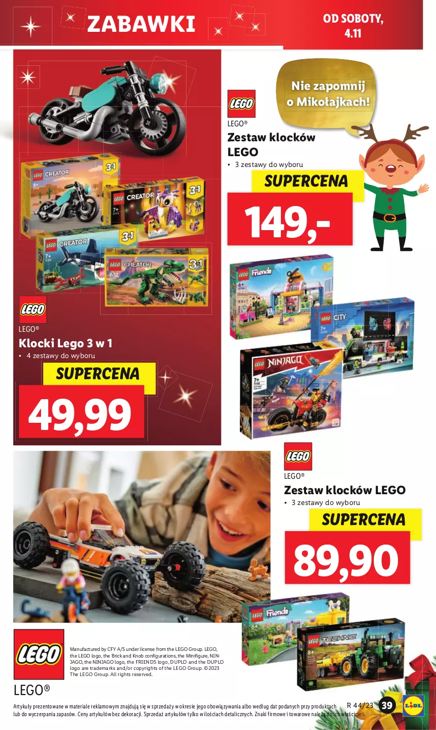 Gazetka promocyjna Lidl - GAZETKA - ważna 30.10 do 04.11.2023 - strona 45 - produkty: Fa, Klocki, LEGO, Ser