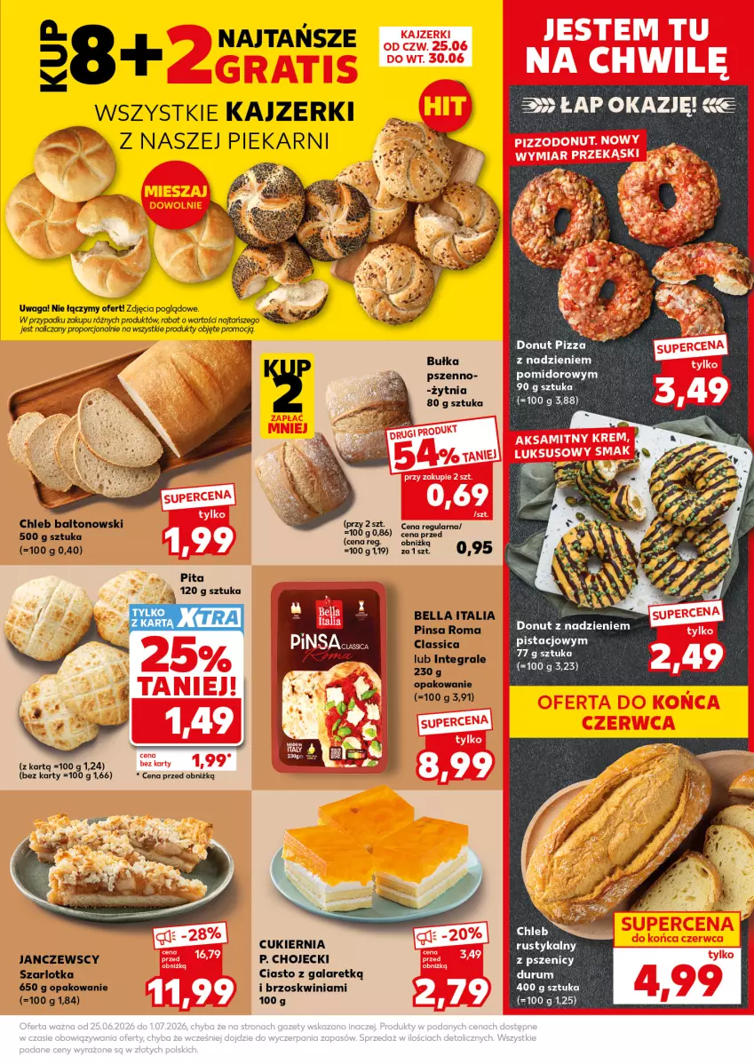 Gazetka promocyjna Kaufland - Mocny Start - ważna 29.06 do 01.07.2026 - strona 21 - produkty: Bell, Bella, Bułka, Chleb, Ciasto z galaretką, Cukier, Donut, Fa, Gala, Gra, Pizza, Por, Rum, Rust, Szarlotka, Waga