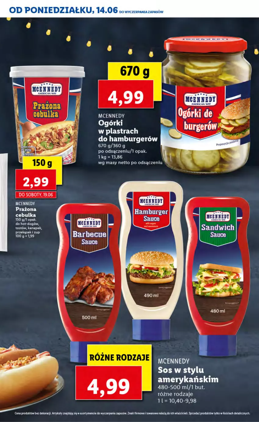 Gazetka promocyjna Lidl - TYDZIEŃ W AMERYKAŃSKIM STYLU - ważna 14.06 do 18.06.2021 - strona 3 - produkty: Burger, Hamburger, Sos