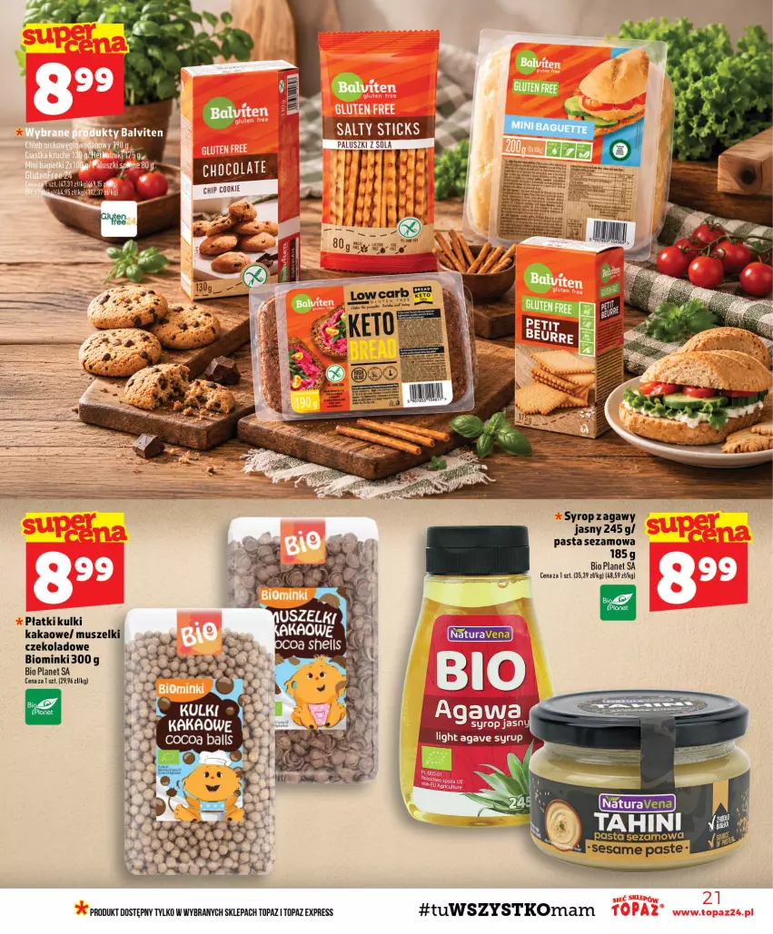 Gazetka promocyjna Topaz - Gazetka - ważna 17.09 do 23.09.2026 - strona 21 - produkty: Kakao, Mus, Sezam, Syrop, Top
