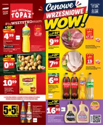 Gazetka promocyjna Topaz - Gazetka - Gazetka - ważna od 23.09 do 23.09.2026 - strona 1 - produkty: Piwa, Piwo, Kujawski, Top, Gra, Tyskie, Lipton, Herbata, Olej