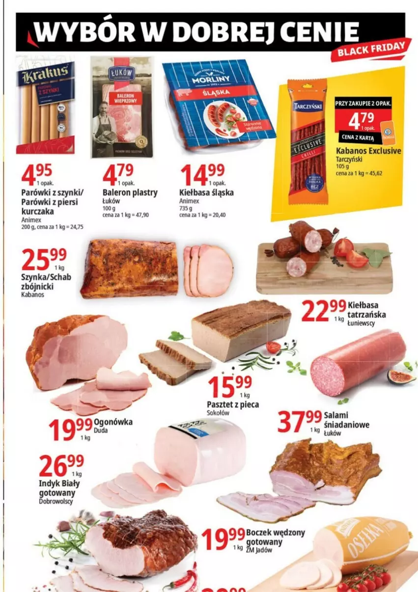 Gazetka promocyjna E Leclerc - ważna 14.11 do 25.11.2023 - strona 48 - produkty: Boczek, Danio, Kabanos, Kiełbasa, Kiełbasa śląska, Kurczak, Morliny, Parówki, Parówki z szynki, Pasztet, Piec, Salami, Sok, Sokołów, Szynka, Tarczyński