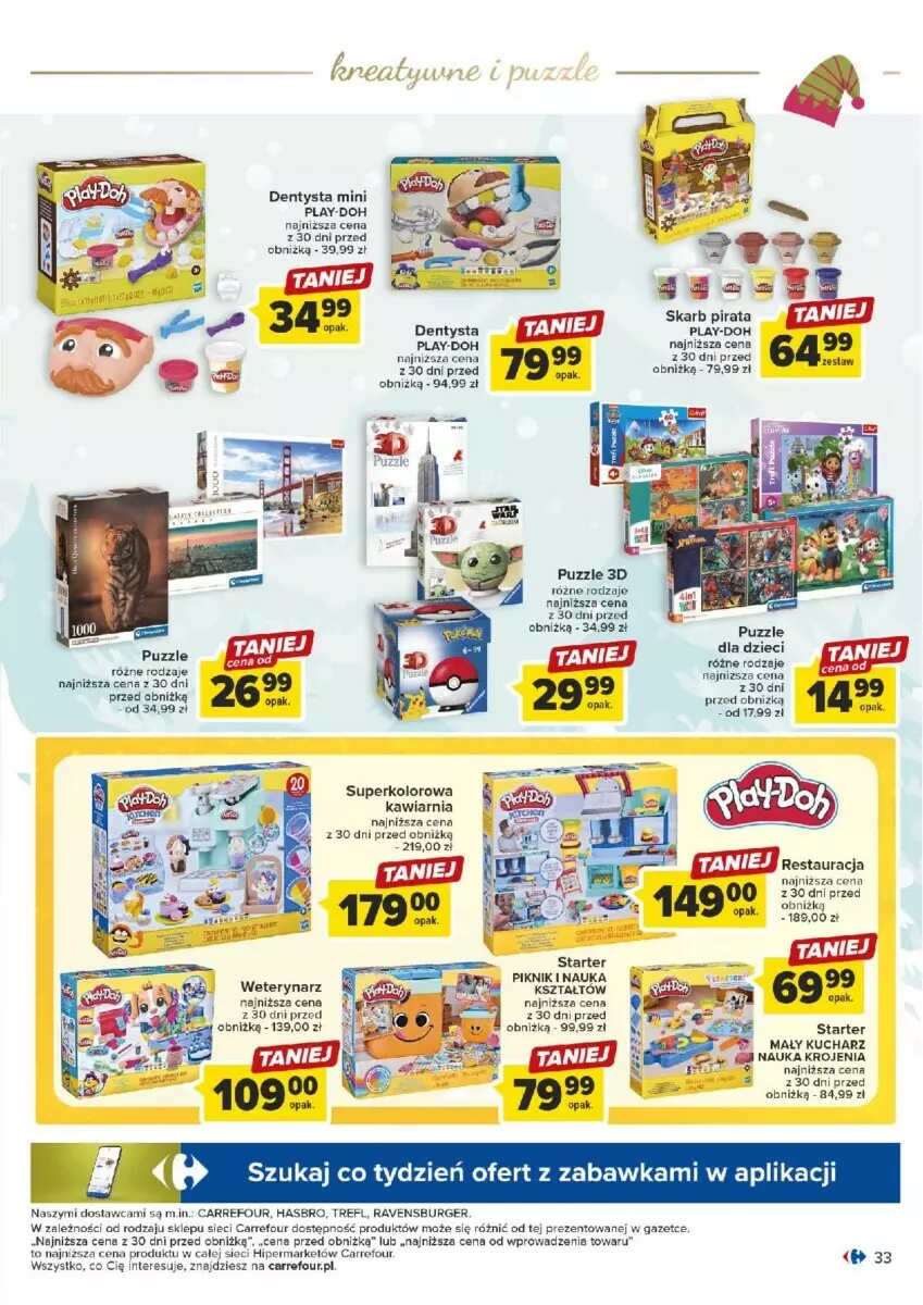 Gazetka promocyjna Carrefour - ważna 07.11 do 02.12.2023 - strona 27 - produkty: Burger, Dentysta, Dzieci, Hasbro, Play-Doh, Puzzle, Ravensburger