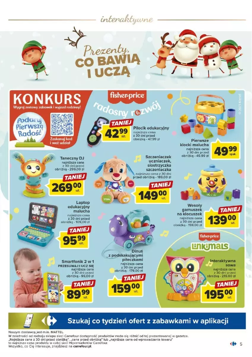 Gazetka promocyjna Carrefour - ważna 07.11 do 02.12.2023 - strona 39 - produkty: Fisher-Price, Klocki, Mattel, Mus, Smartfon, Tera, Top