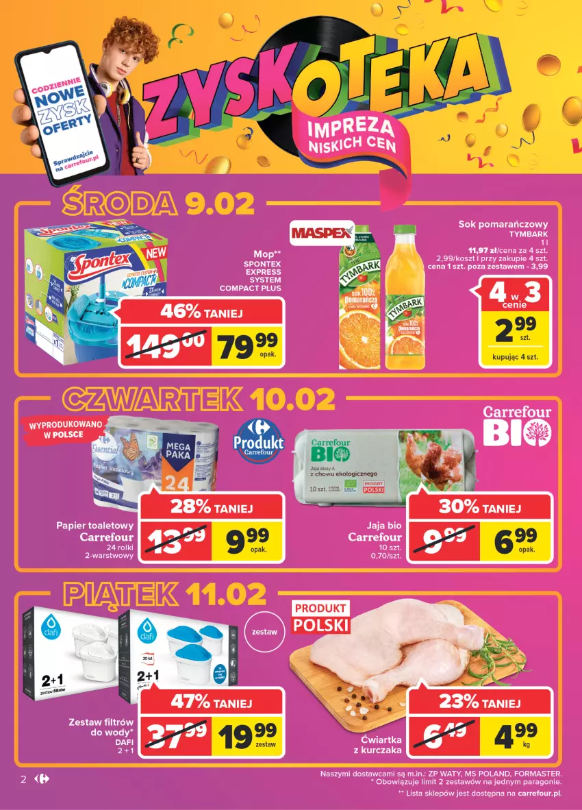 Gazetka promocyjna Carrefour - Gazetka Market Zyskoteka - ważna 08.02 do 14.02.2022 - strona 2 - produkty: Jaja