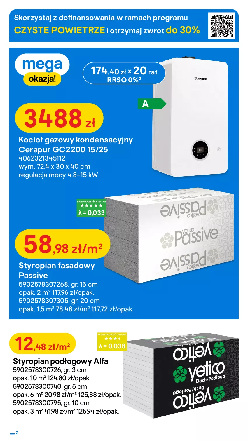 Gazetka promocyjna Castorama - ważna 28.09 do 16.10.2022 - strona 2 - produkty: Fa, Gra, Koc, Kocioł gazowy, Pur, Rama, Wełna, Wełna Isover