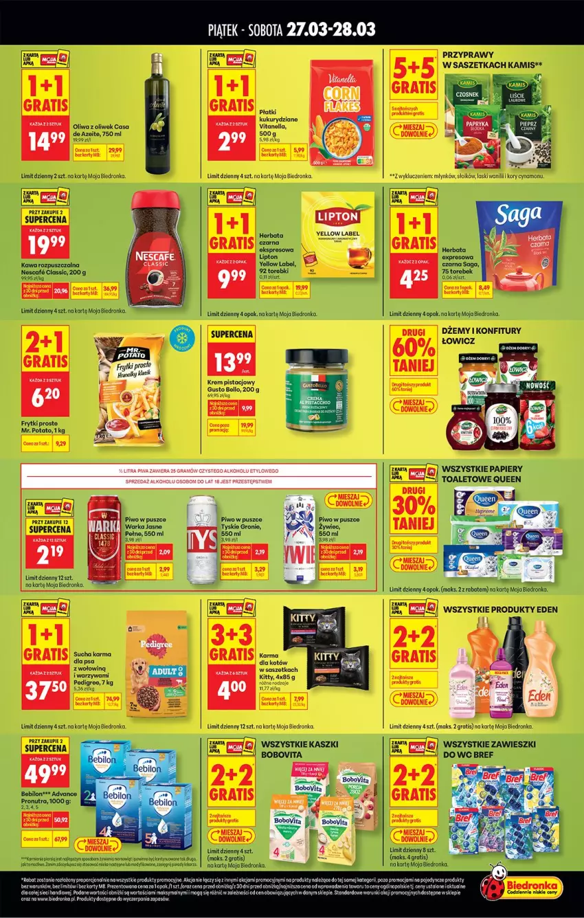 Gazetka promocyjna Biedronka - Tani Weekend - ważna 27.03 do 28.03.2026 - strona 2 - produkty: BEBILON, Fa, Frytki, Gra, Oliwa, Oliwa z oliwek, Por, Top