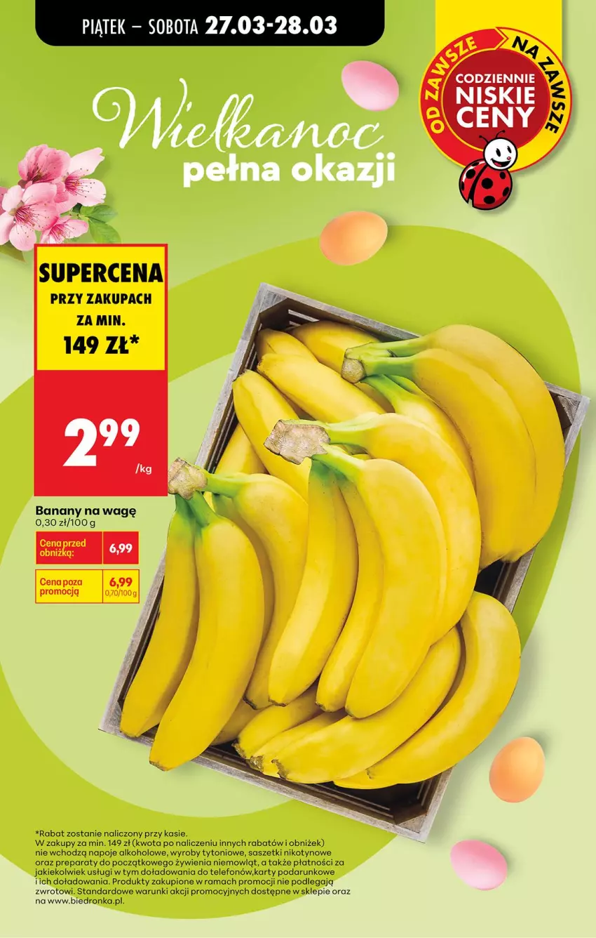 Gazetka promocyjna Biedronka - Tani Weekend - ważna 27.03 do 28.03.2026 - strona 3 - produkty: Banany, Napoje, Rama, Telefon