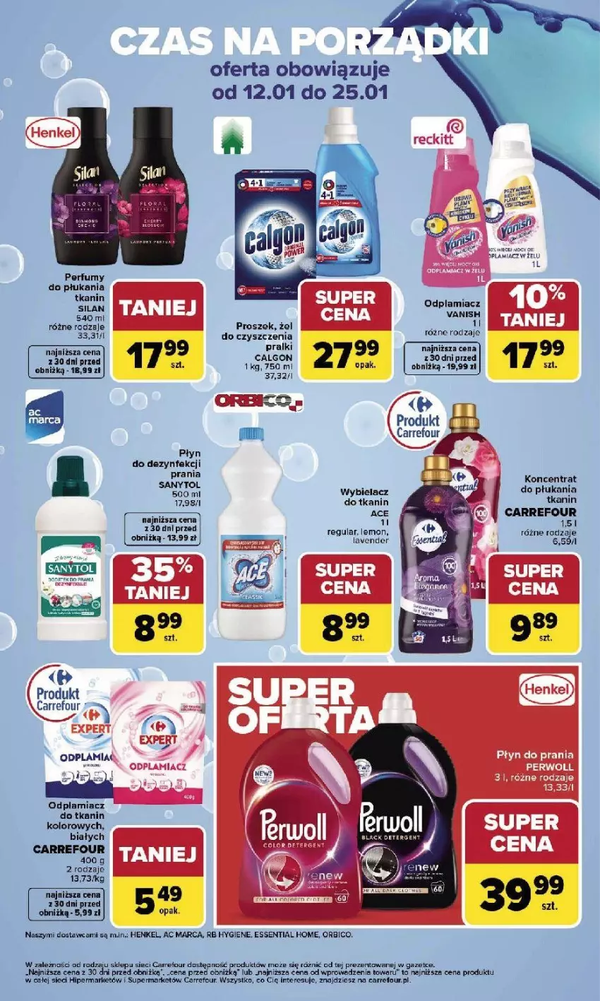 Gazetka promocyjna Carrefour - Gazetka Zabłysnąć w Nowym Roku! - ważna 12.01 do 25.01.2026 - strona 3 - produkty: Bell, BIC, Calgon, Fa, LG, Odplamiacz, Perfum, Pralki, Sanytol, Ser, Silan, Vanish