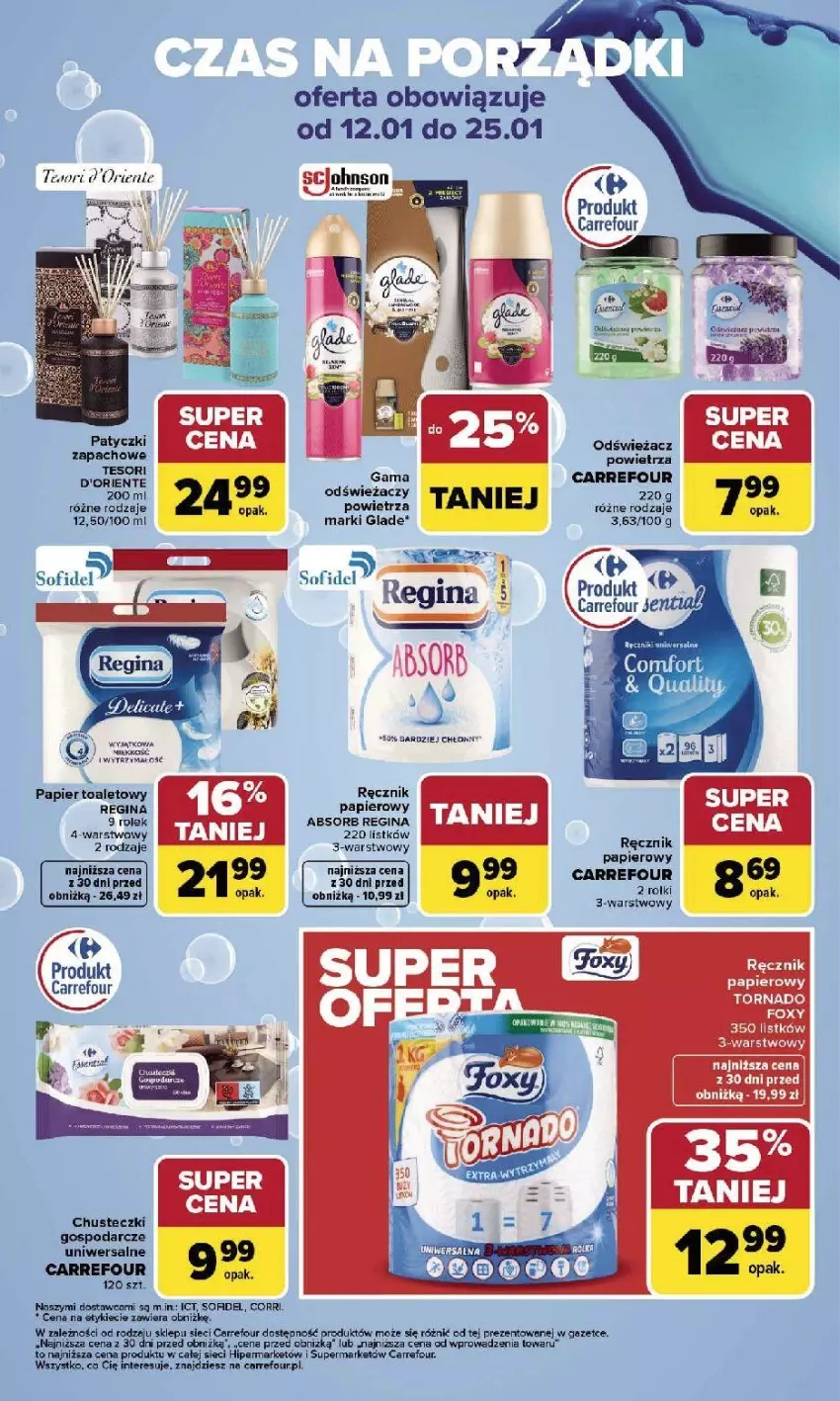 Gazetka promocyjna Carrefour - Gazetka Zabłysnąć w Nowym Roku! - ważna 12.01 do 25.01.2026 - strona 7 - produkty: Chusteczki, Gin, Papier, Ręcznik, Saga