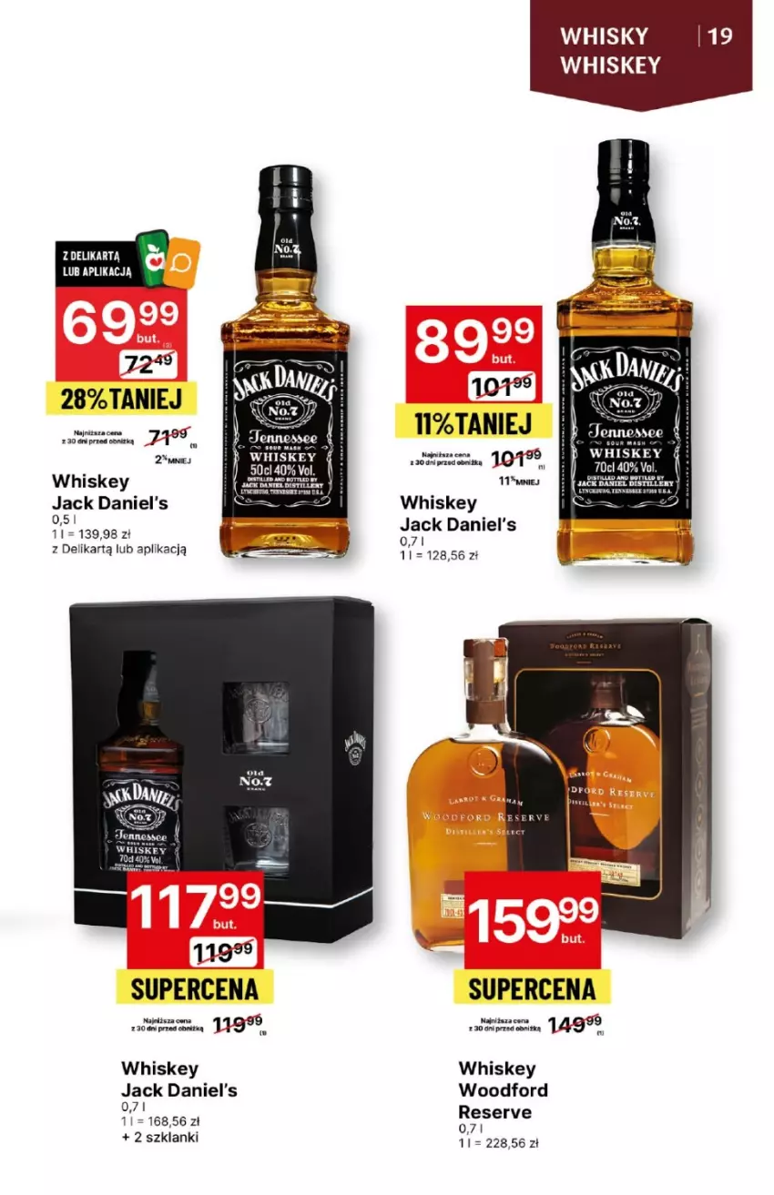 Gazetka promocyjna Delikatesy Centrum - DeliBarek DC12-DC13 - ważna 21.03 do 03.04.2024 - strona 19 - produkty: Jack Daniel's, Lanki, Whiskey, Whisky