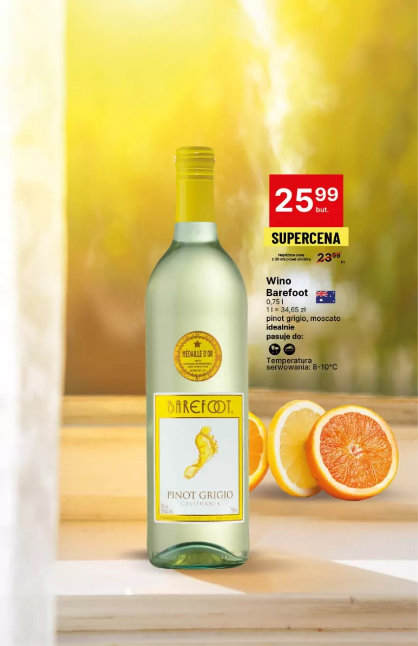 Gazetka promocyjna Delikatesy Centrum - DeliBarek DC12-DC13 - ważna 21.03 do 03.04.2024 - strona 6 - produkty: Barefoot, Pinot Grigio, Wino