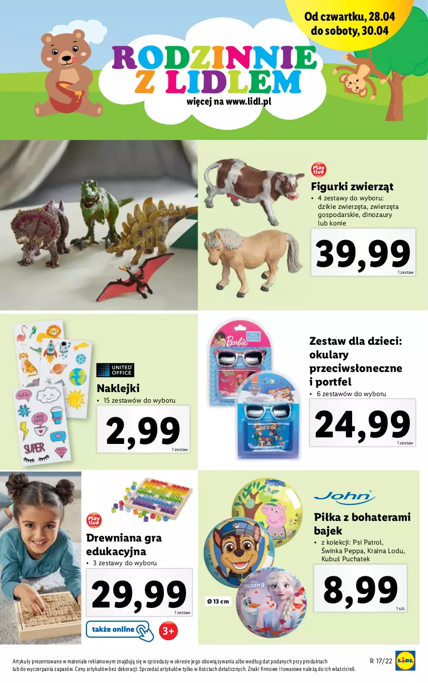 Gazetka promocyjna Lidl - GAZETKA - ważna 25.04 do 30.04.2022 - strona 21 - produkty: Dinozaur, Dzieci, Gra, Inka, Klej, Kubuś, Por, Psi Patrol, Tera, Zwierzęta