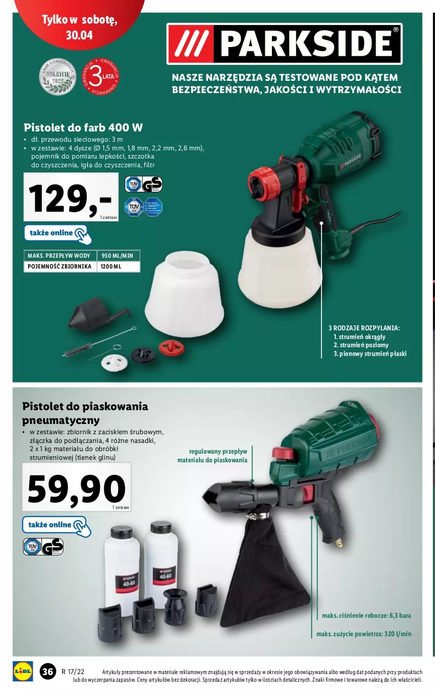 Gazetka promocyjna Lidl - GAZETKA - ważna 25.04 do 30.04.2022 - strona 38 - produkty: Fa, Piec, Pistolet, Pojemnik, Rum, Szczotka