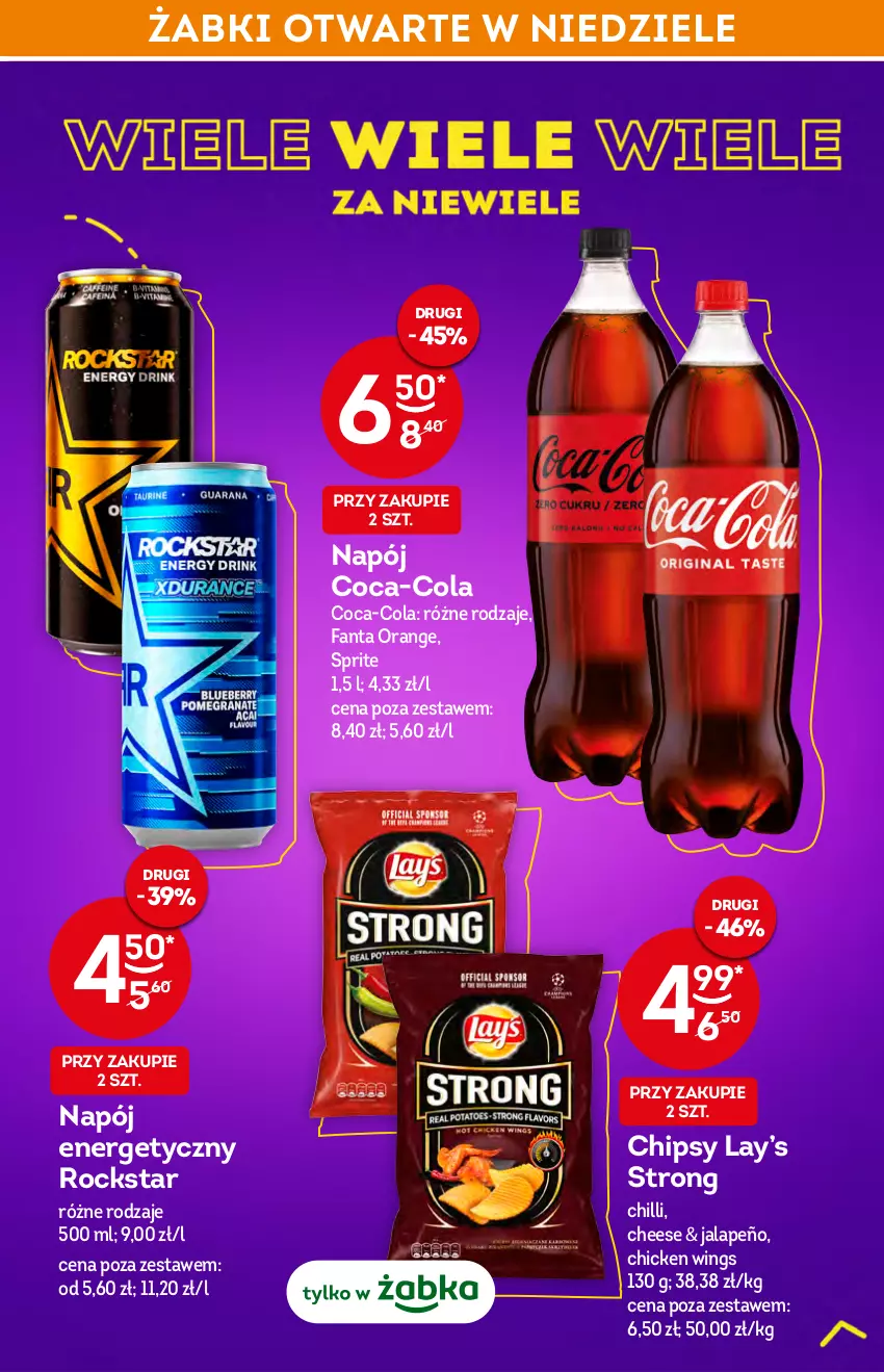 Gazetka promocyjna Żabka - ważna 19.01 do 26.01.2022 - strona 9 - produkty: Chipsy, Coca-Cola, Fa, Fanta, Lay’s, Napój, Napój energetyczny, Sprite